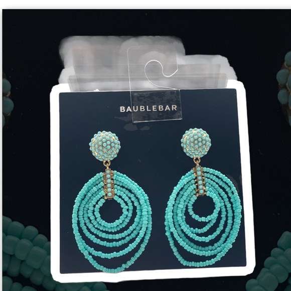 BaubleBar Jewelry - BaubleBar Turquoise Glass Beaded Earrings